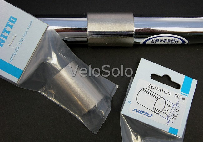 Nitto Stainless Shim Allows the use of 25.4mm handlebars in a 26.0mm stem