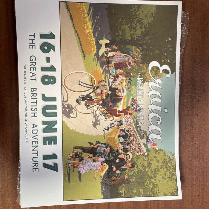 Original L’Eroica Britannia Posters – Vintage Cycling Art – Bakewell