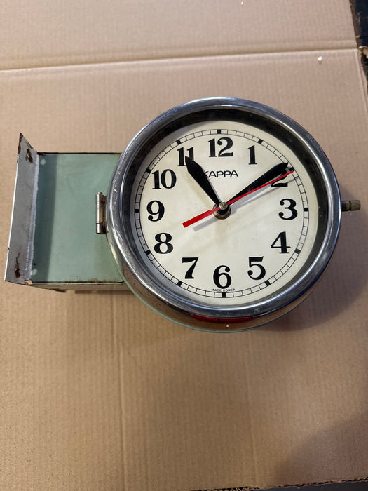 Kappa Double Sided Round Clock Original Dark Green Paint