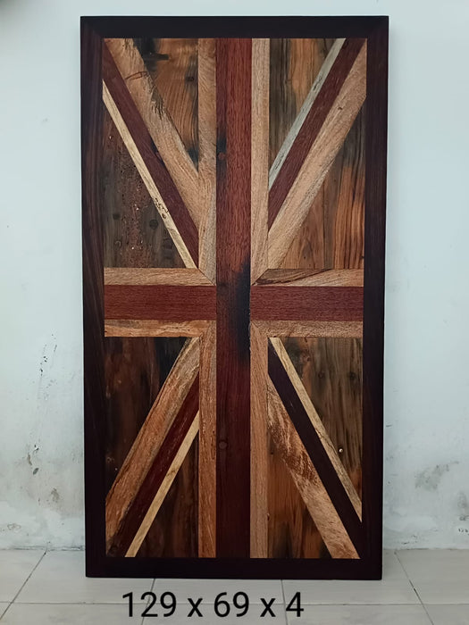 Wild Roots Salvaged Woods Collage  Flags Table 005 1.7m