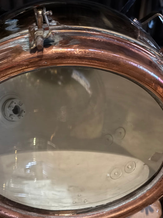 Salvaged Brass Dome Pendant Cargo Light
