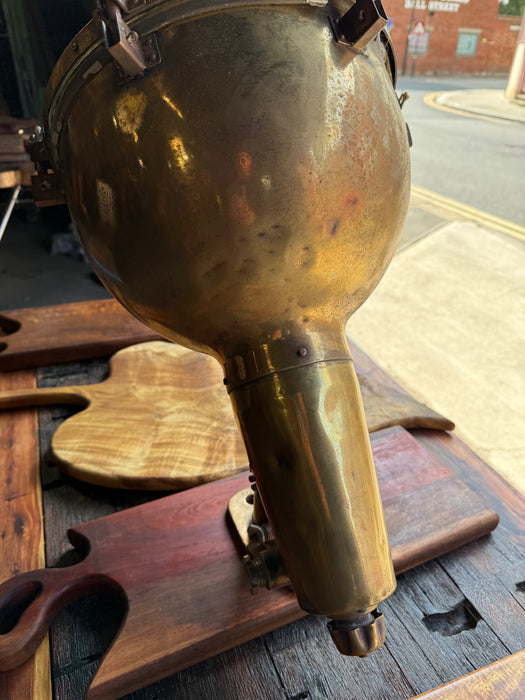 Salvaged Brass Dome Wall Ceiling / Cargo Light