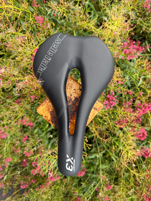 Selle Italia X3 XP Lady Boost Flow Saddle 155 x 255mm 225g Ti316 rails on