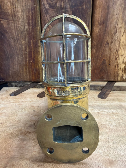 Salvaged Dae Yang Brass Passage Light 90 Degree Wall Mounted