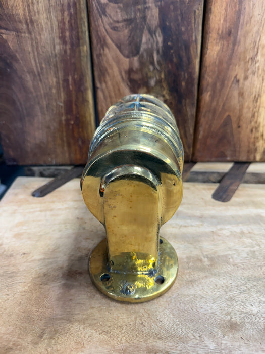 Salvaged Dae Yang Brass Passage Light 90 Degree Wall Mounted
