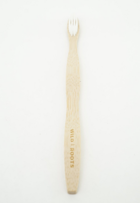 Wild Roots Bamboo White Toothbrush Single
