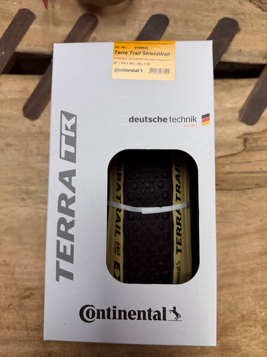Continental Terra Trail Pure Grip Cream Wall Gravel Tyre 700x35 Folding Tubeless Ready