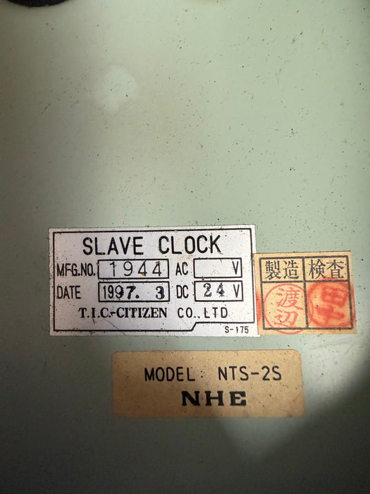 Citizen NHE Maritime Radio Dial Clock – Green/Red Vintage