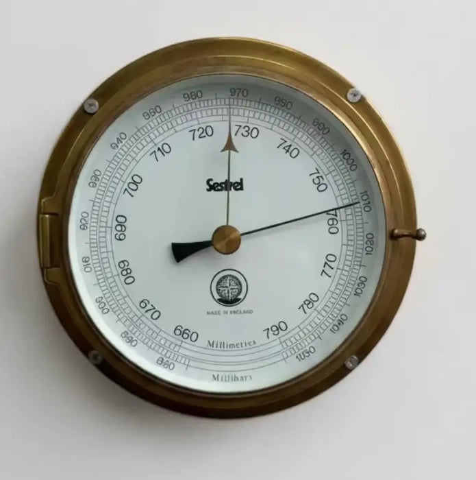 Sestrel Brass Barometer Made in England