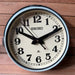 Seiko ship's cabin clock, teal paint, white face – photo 1