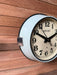 Seiko ship's cabin clock, teal paint, white face – photo 2