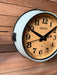 Seiko ship's cabin clock, teal paint, cream face – photo 2