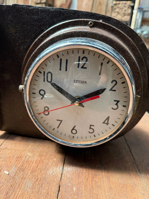 Salvaged Citizen Double Sided Clock – Special aged-patina Edition