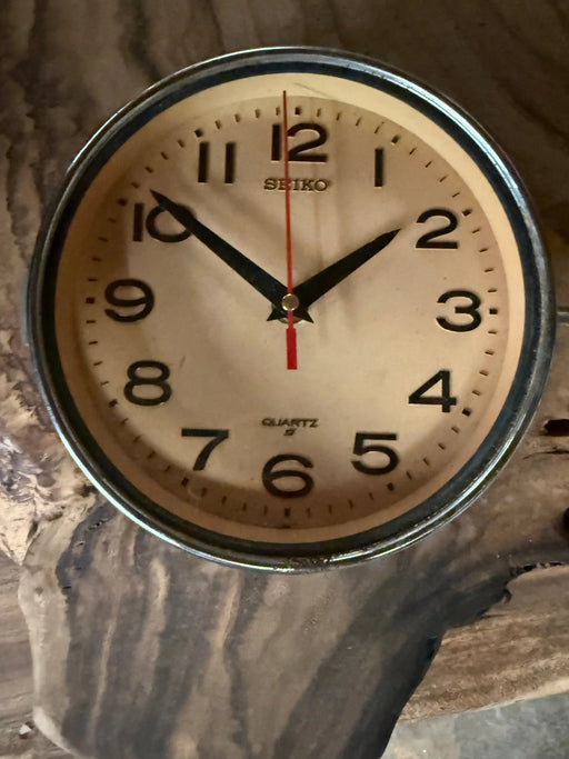 Reclaimed Seiko ship's wall clock, chrome finish – photo 1