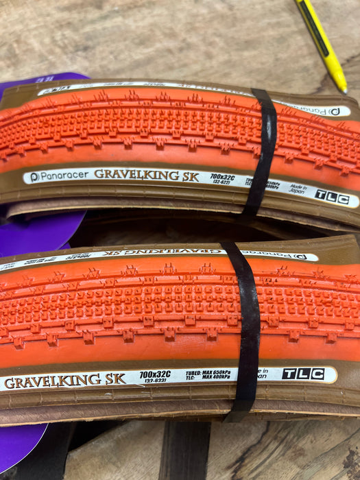 PANARACER GRAVEL KING SK TLC GRAVEL TYRE 700X32C ORANGE/TAN