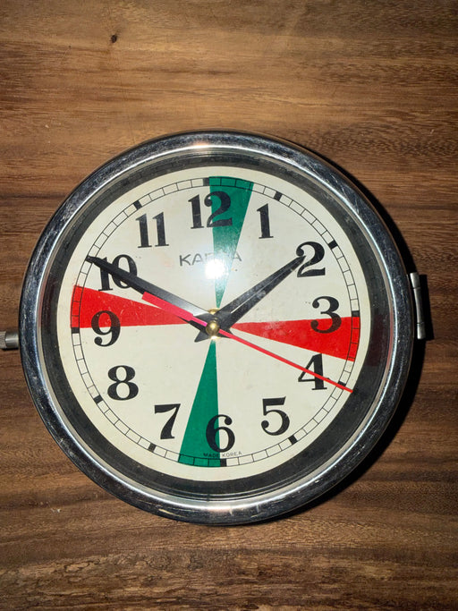 Kappa radio dial ship's clock, original green – photo 6
