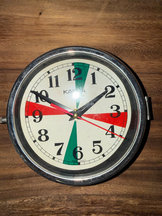 Original Kappa Radio Dial Salvaged Ships Clock Original green