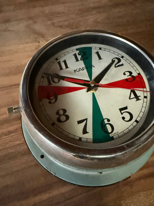 Original Kappa Radio Dial Salvaged Ships Clock Original green