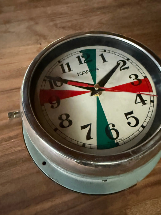 Kappa radio dial ship's clock, original green – photo 7