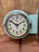 Seiko double-sided ship's clock, green, white face, narrow – photo 3