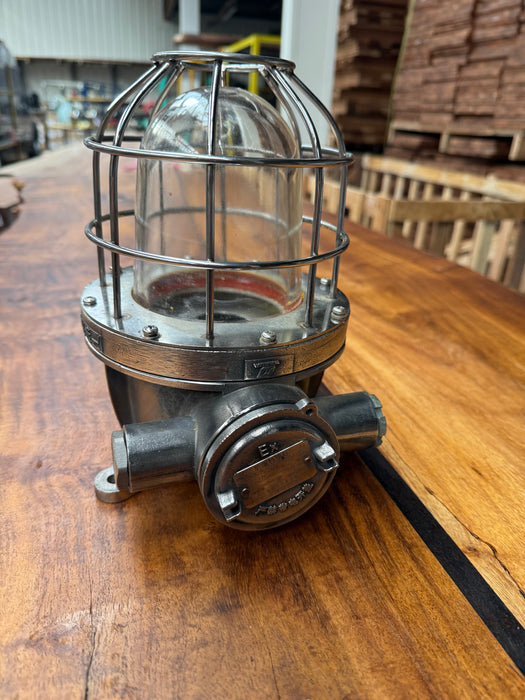 Salvaged Japanese Stainless Steel Explosion Proof Light