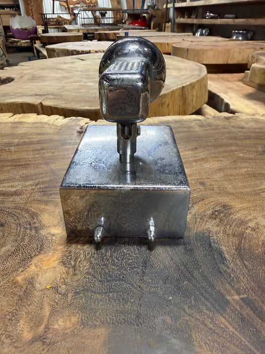 Salvaged Aqua Signal wall lamp