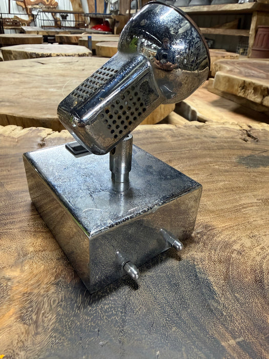 Salvaged Aqua Signal wall lamp