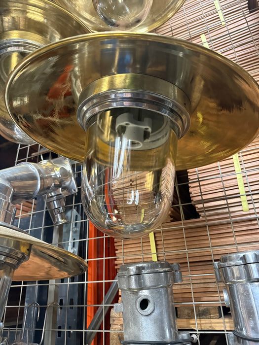 Salvaged Aluminium Angled Wall light with copper Shade
