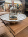 Salvaged Pauluhn brass passage light with enamel shade