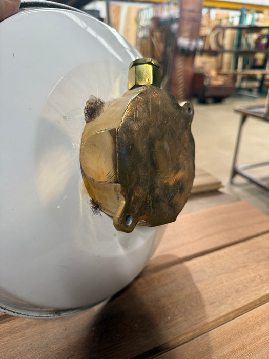 Salvaged Pauluhn brass passage light, full view