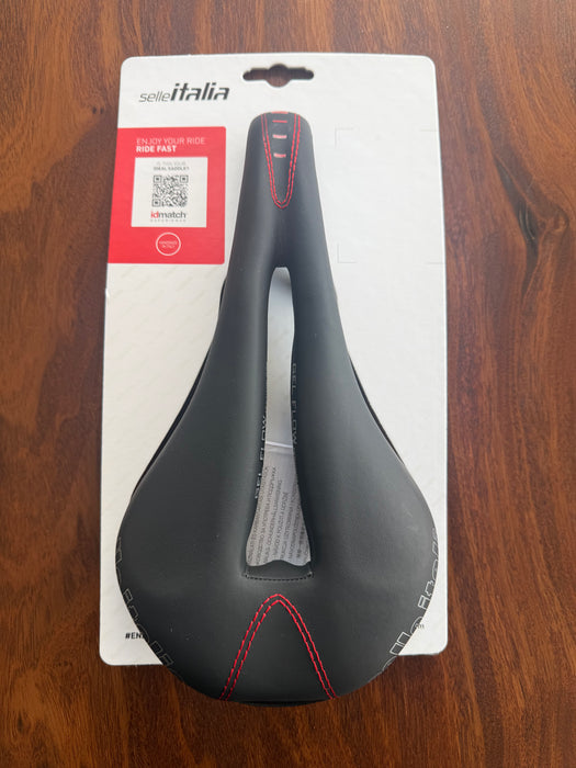 Selle Italia Flite Gel Flow Saddle Black Full Leather