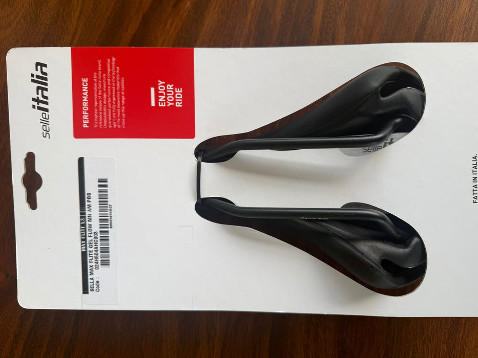 Selle Italia Flite Gel Flow Saddle Black Full Leather