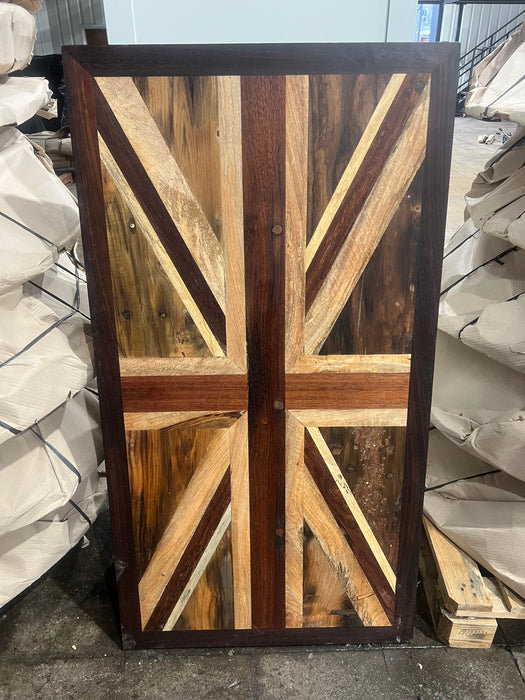 Wild Roots Salvaged Woods Collage  Flags Table 004 1.3m