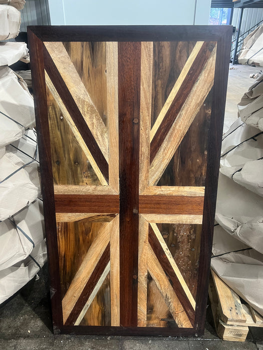 Wild Roots Salvaged Woods Collage  Flags Table 004 1.3m