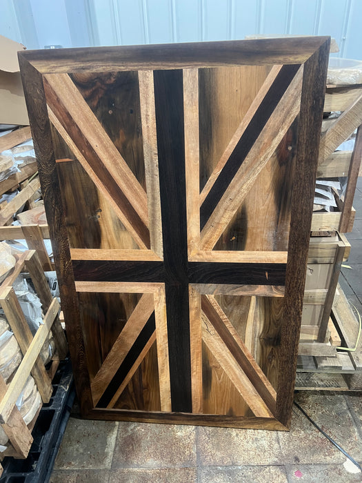 Wild Roots Salvaged Woods Collage  Flags Table 004 1.3m