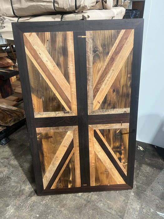 Wild Roots Salvaged Woods Collage  Flags Table 004 1.3m