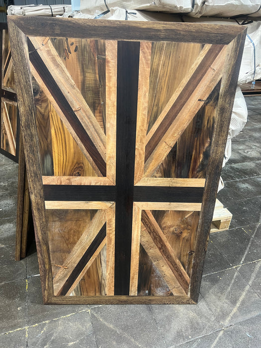 Wild Roots Salvaged Woods Collage  Flags Table 004 1.3m
