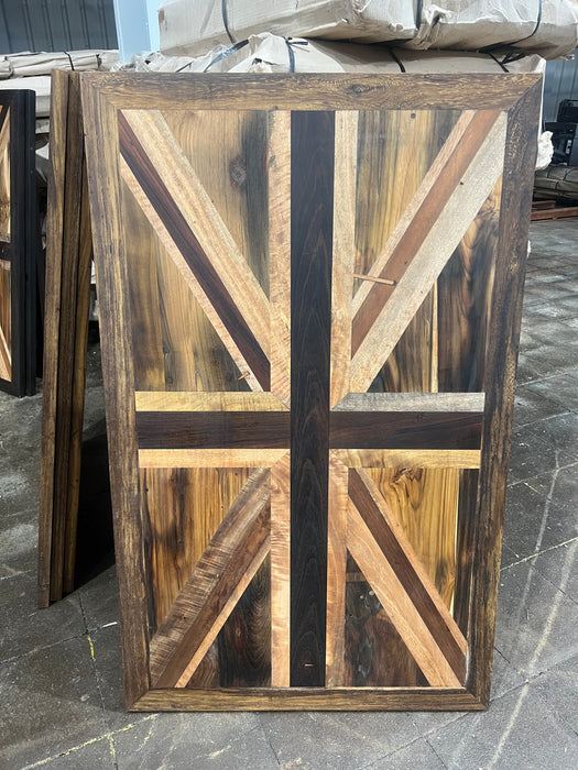 Wild Roots Salvaged Woods Collage  Flags Table 004 1.3m
