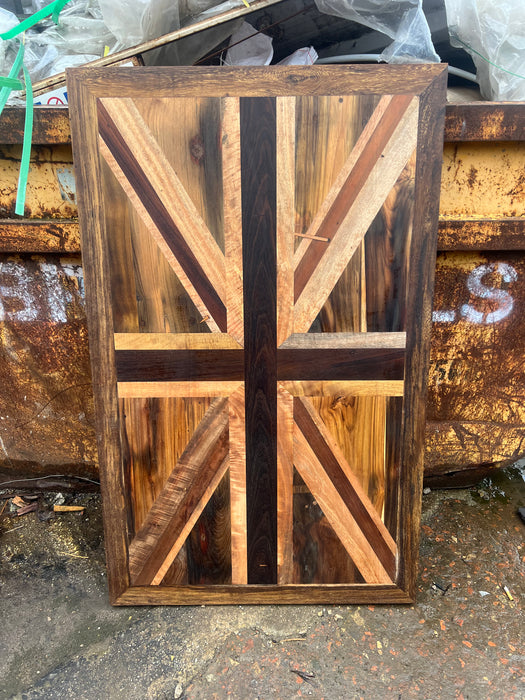 Wild Roots Salvaged Woods Collage  Flags Table 004 1.3m