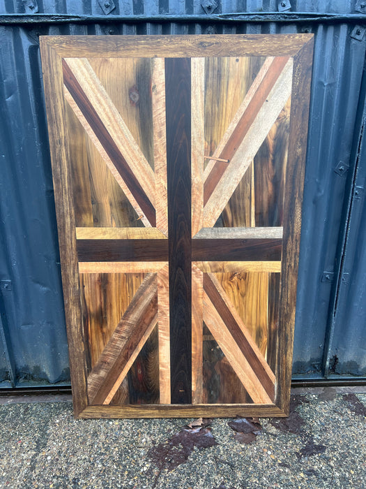 Wild Roots Salvaged Woods Collage  Flags Table 004 1.3m