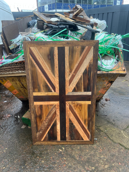 Wild Roots Salvaged Woods Collage  Flags Table 004 1.3m