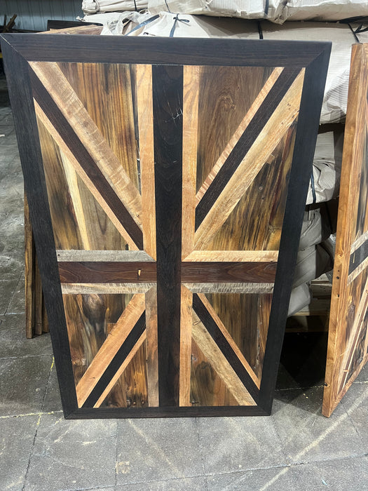 Wild Roots Salvaged Woods Collage  Flags Table 004 1.3m