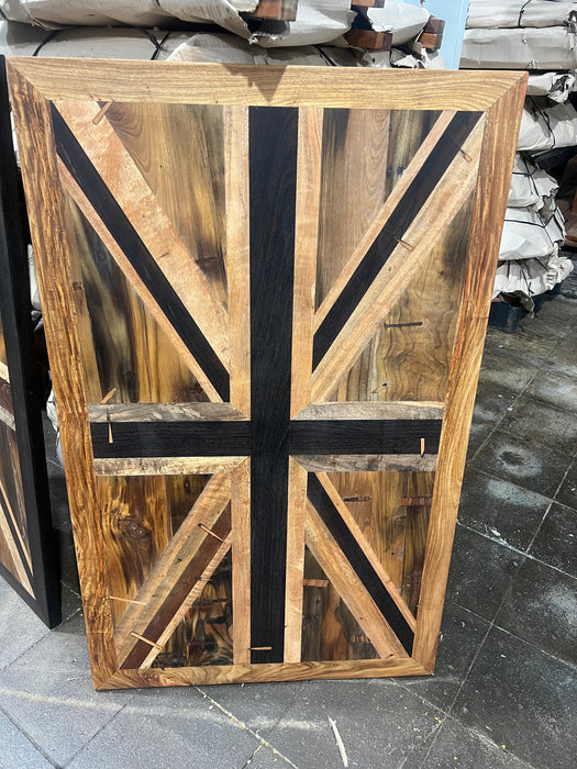 Wild Roots Salvaged Woods Collage  Flags Table 004 1.3m