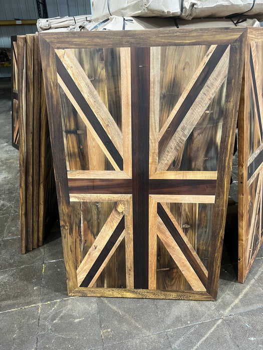 Wild Roots Salvaged Woods Collage  Flags Table 005 1.7m