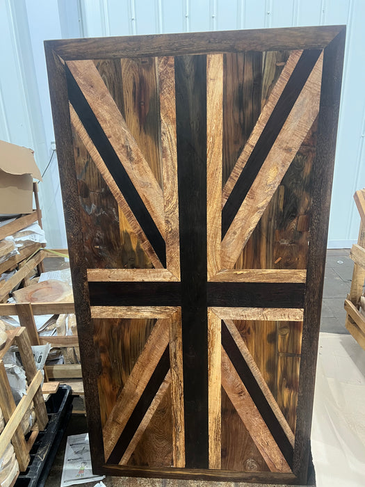 Wild Roots Salvaged Woods Collage  Flags Table 005 1.7m