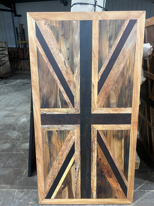 Wild Roots Salvaged Woods Collage  Flags Table 005 1.7m