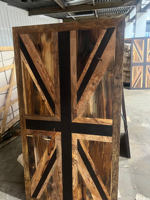 Wild Roots Salvaged Woods Collage  Flags Table 005 1.7m