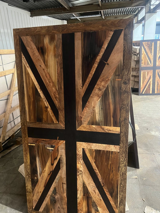Wild Roots Salvaged Woods Collage  Flags Table 005 1.7m
