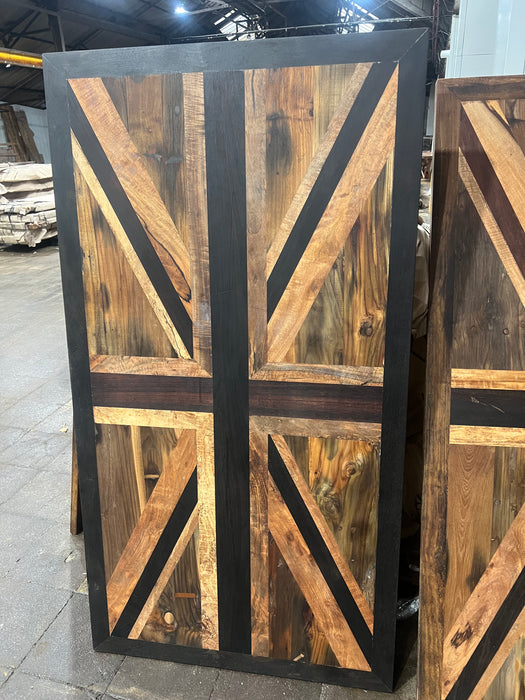 Wild Roots Salvaged Woods Collage  Flags Table 005 1.7m