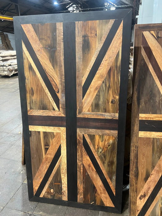 Wild Roots Salvaged Woods Collage  Flags Table 005 1.7m